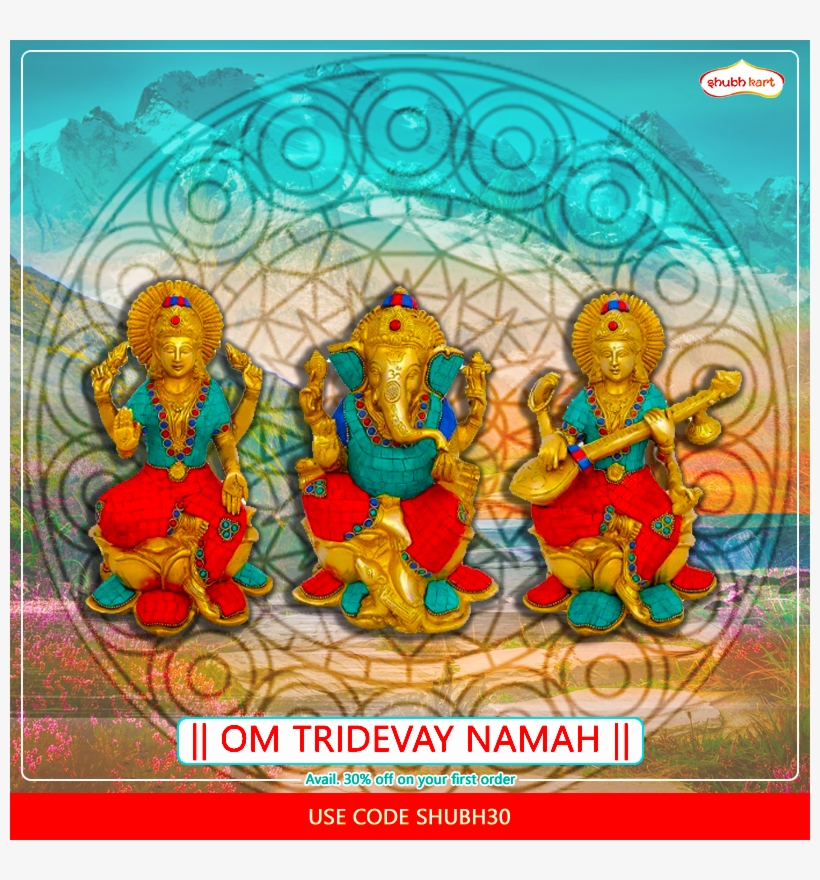 Get The Idols Of Ganesha, Lakshmi, And Saraswati All - Religion, transparent png #7736695