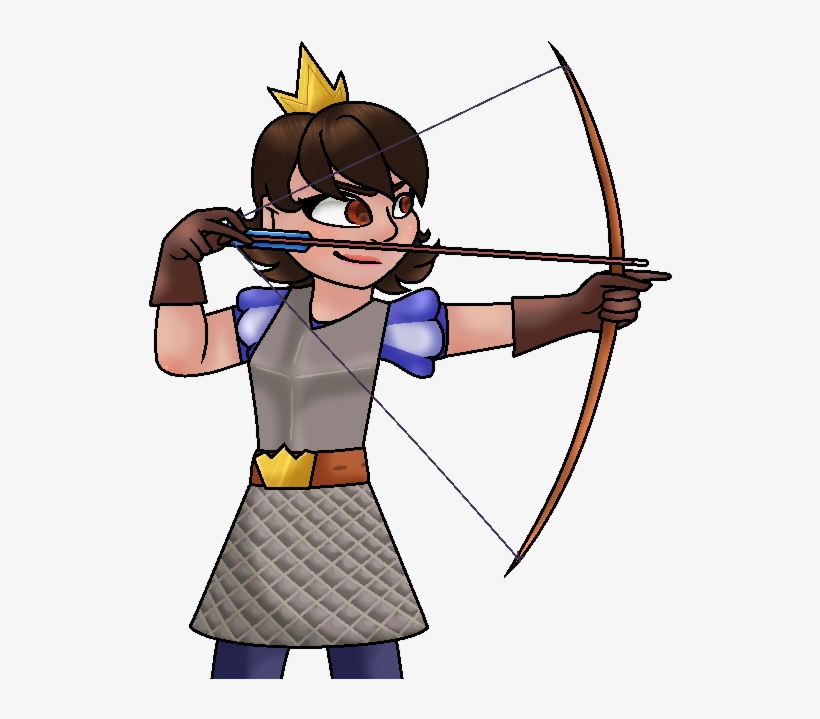 On The Other Hand, Players Can Also Attack The Village - Princess Bow Clash Royale, transparent png #7738676