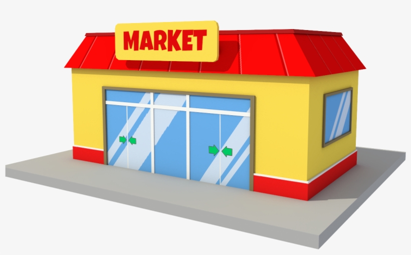 1 1 - Market Lowpoly, transparent png #7739544