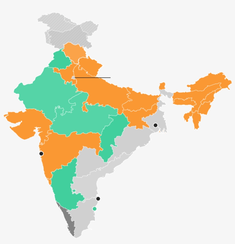 India's Bjp Slips - Government In Indian States, transparent png #7740276