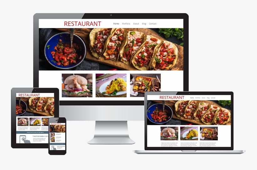 Restaurant Web Design Responsive Web Design - Wordpress Responsive Website, transparent png #7740435