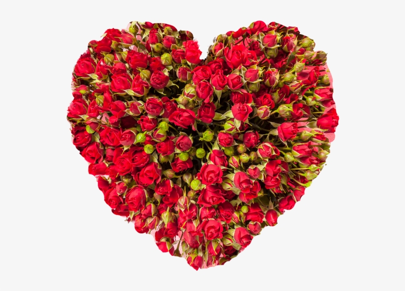 Heart With Roses - Heart, transparent png #7740492