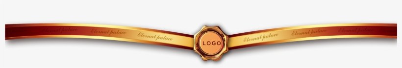 Gold Ribbon Png File Hd Clipart - Strap, transparent png #7740845
