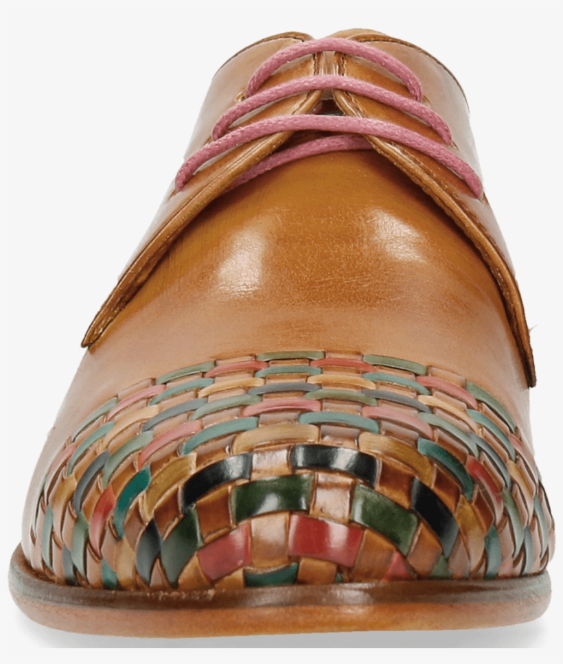 Derby Shoes Selina 14 Tan Interlaced Multi - Slip-on Shoe, transparent png #7741125