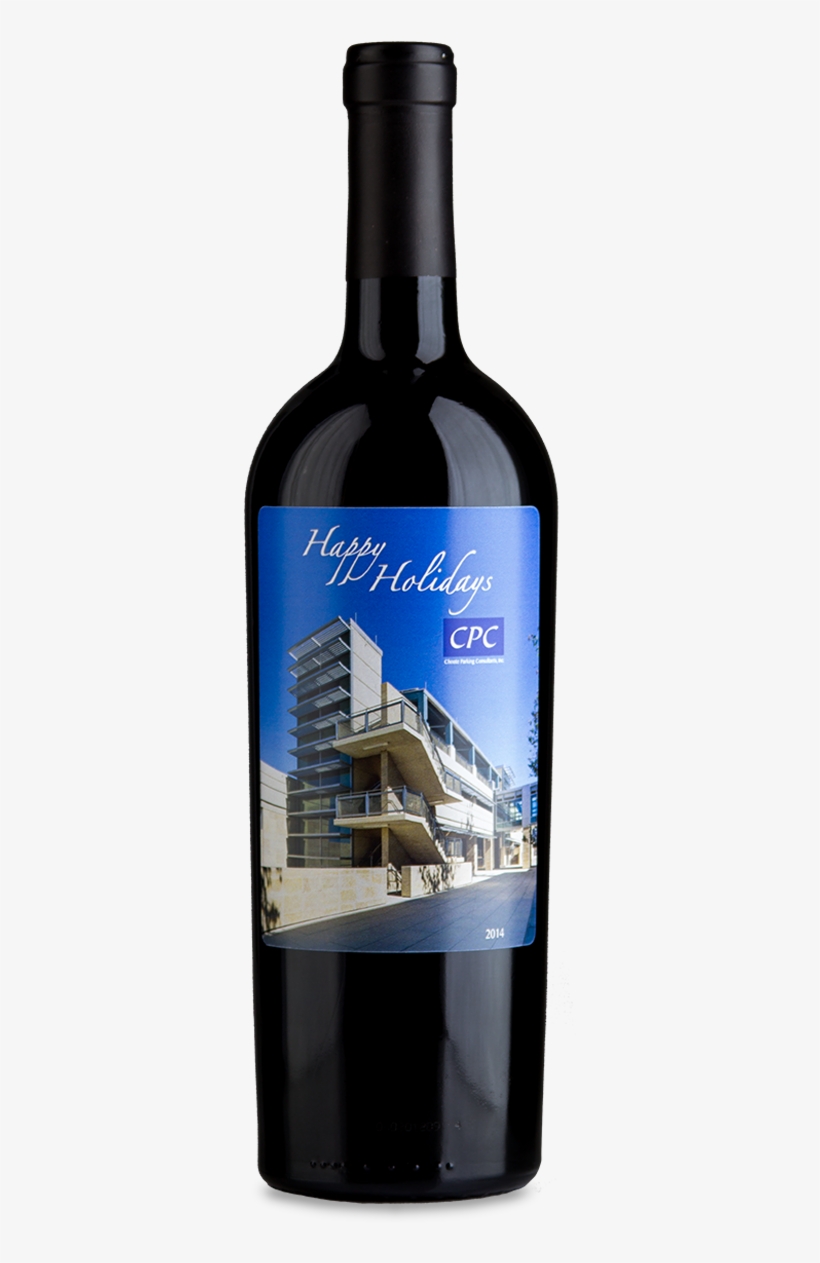 Holiday Branded Wine Bottle - Corporate Logo Wine Bottles, transparent png #7741530