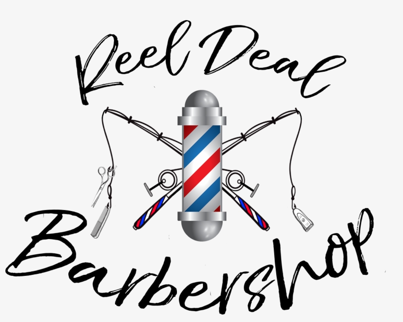 Final Reel Deal Barber Shop Logo-1 - Illustration, transparent png #7741706