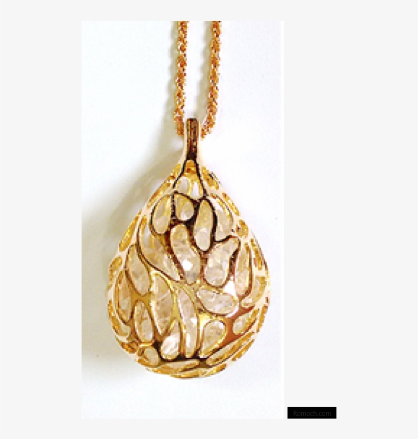 Buy Oval Shaped Golden Color Pendant With Long Chain - Locket, transparent png #7742743
