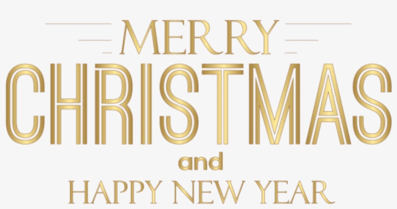Free Png Merry Christmas And Happy New Year Text Png - Merry Christmas And Happy New Year Png, transparent png #7742852