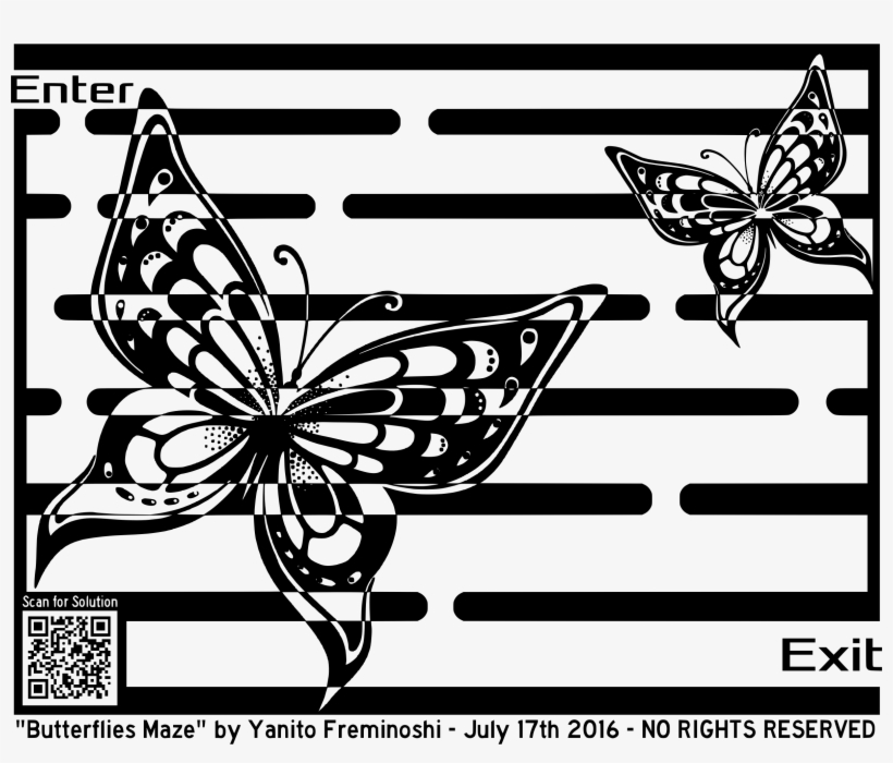 This Free Icons Png Design Of Butterflies Maze By Yanito, transparent png #7742905