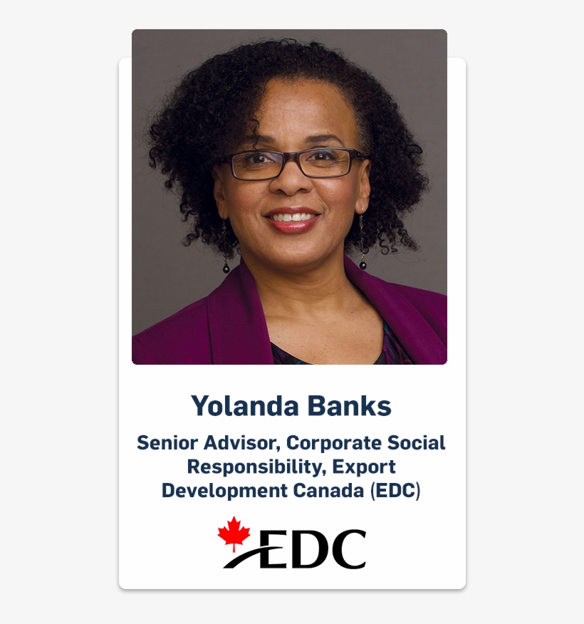 Yolanda Banks Senior Advisor, Corporate Social Responsibility, - Export Development Canada, transparent png #7743205
