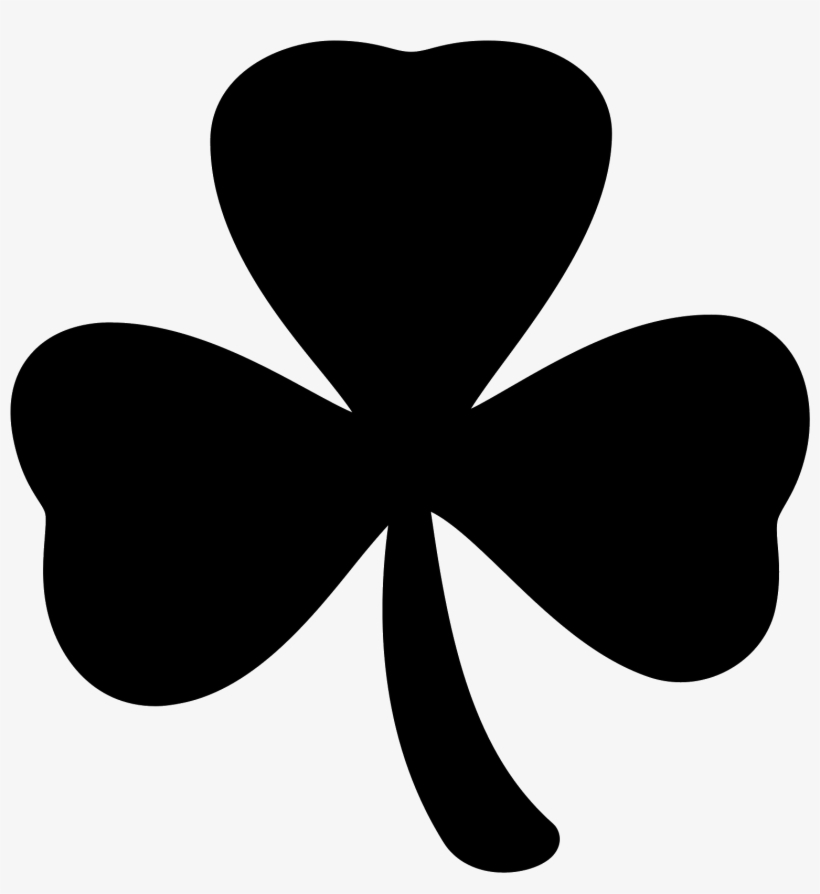 15 White Four Leaf Clover Png For Free On Mbtskoudsalg - Shamrock Black Transparent, transparent png #7743695