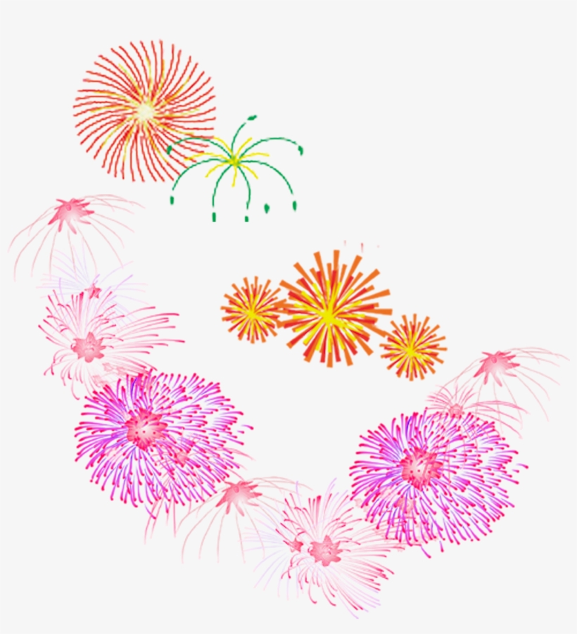 Fireworks Graphic Festival Brilliant Material To Pull - Fireworks, transparent png #7743701