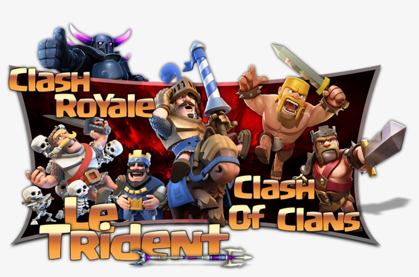 Le Trident Est Une Communauté De Joueurs Actifs Et - Logo Clash Royale Et Clash Of Clan, transparent png #7743815