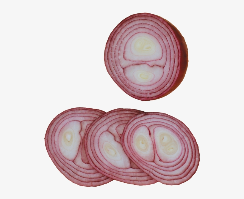 Sliced Onion - Red Onion, transparent png #7744180