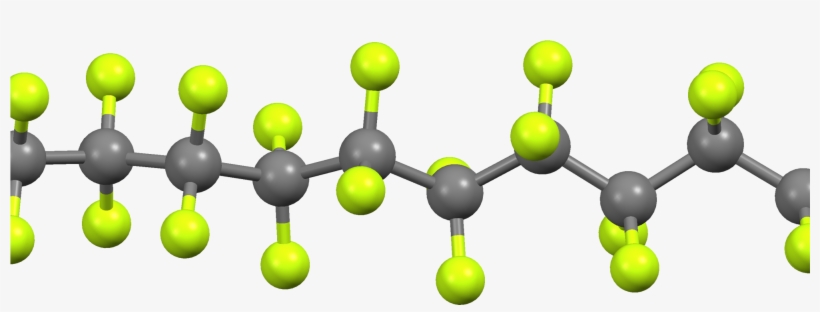 Perfluorodecyl Chain From Xtal Mercury 3d Balls - Polytetrafluoroethylene Png, transparent png #7744272