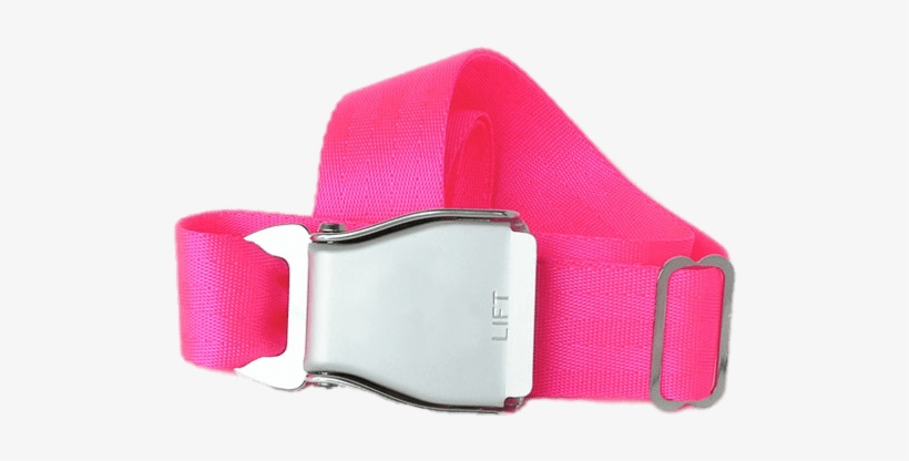 Airplane Seat Belt Neon Pink - Belt, transparent png #7744386