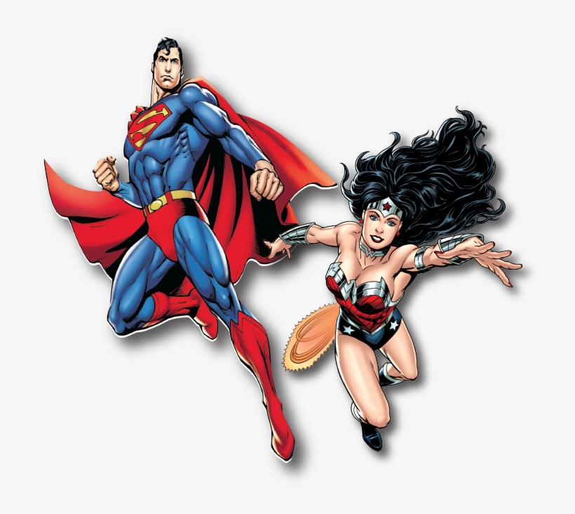 Wonder Woman & Superman - Wonder Woman And Superman, transparent png #7745327