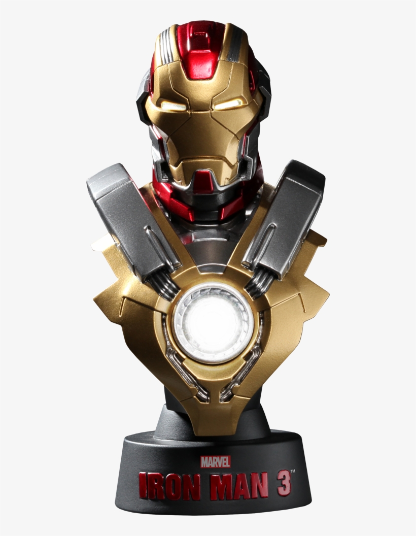 Hot Toys Iron Man Mark 17 Collectible Bust - Figurine, transparent png #7746573