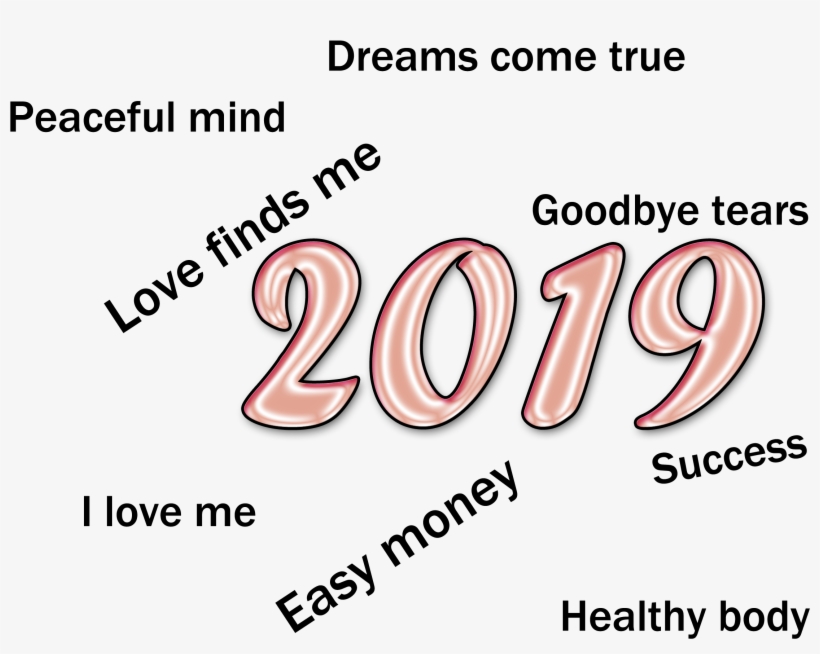 New Year Wishes For 2019 Free Png - Carmine, transparent png #7746646
