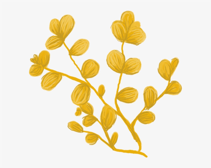 Yellow Leaves - Floral Design, transparent png #7746673