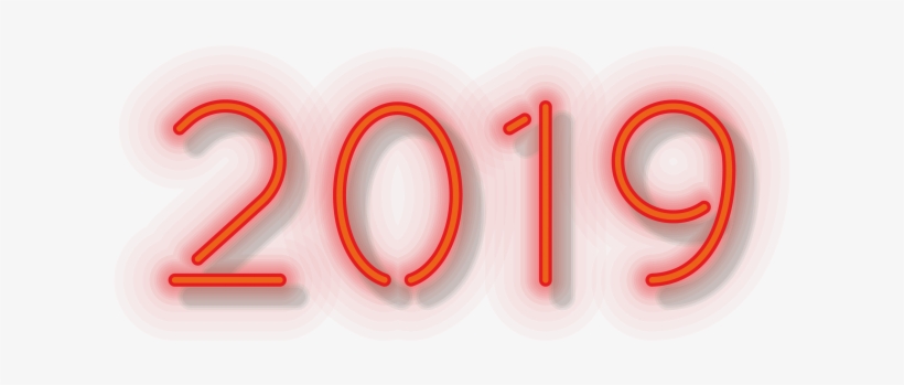 2019 New Year Text - Number, transparent png #7747076