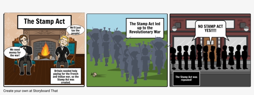 Stamp Act And Repeal Of Stamp Act - Stamp Act Storyboard, transparent png #7747448