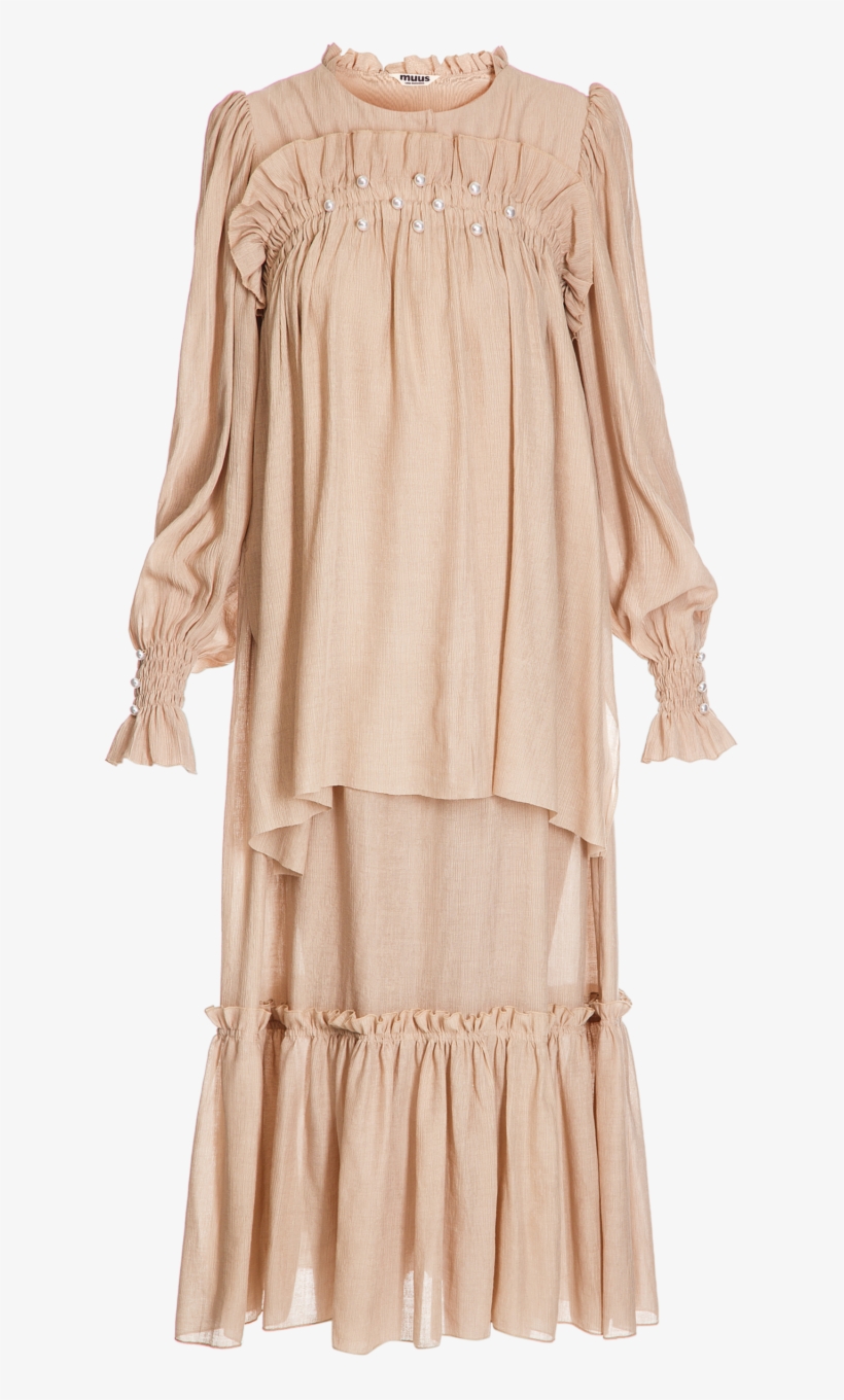 Pearl Detail Smock Dress - Gown, transparent png #7748311