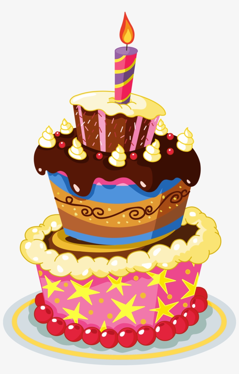 Colorful Birthday Cakes Zwd9 Colorful Birthday Cake - Cake Png With Transparent Background, transparent png #7749236