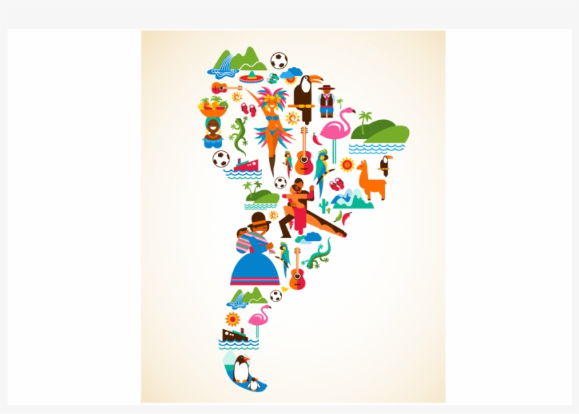 Looking Beyond Brazil For Latin American E-commerce - South America Map Art, transparent png #7749503