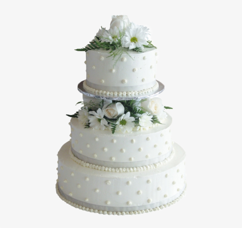 White Wedding Cake - Wedding Cake, transparent png #7749686
