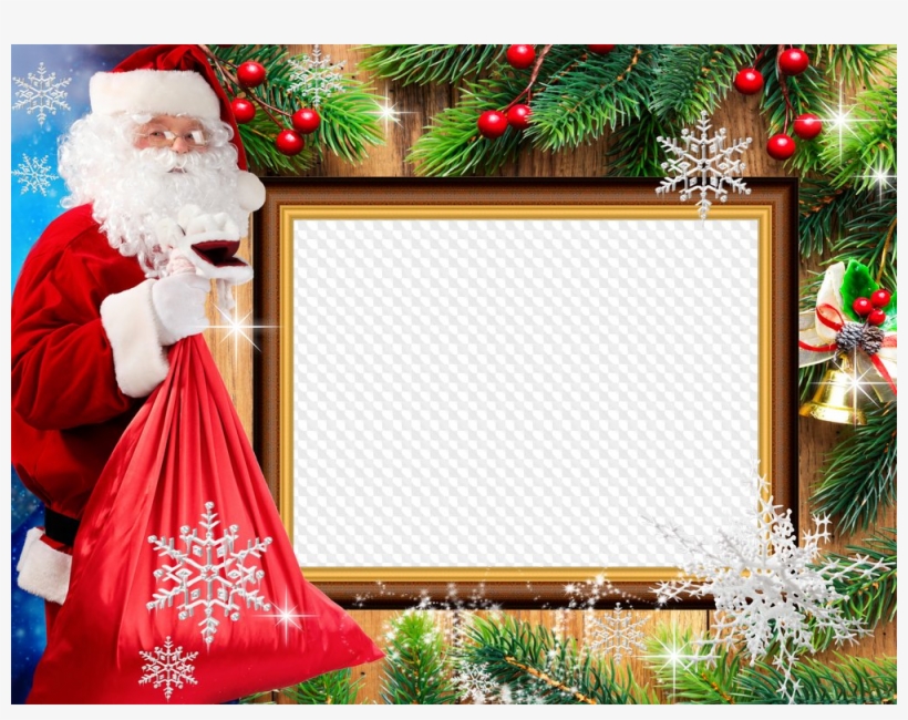 Santa Claus Free Photo Frame Free Download - Santa Claus Photograph Png, transparent png #7750128