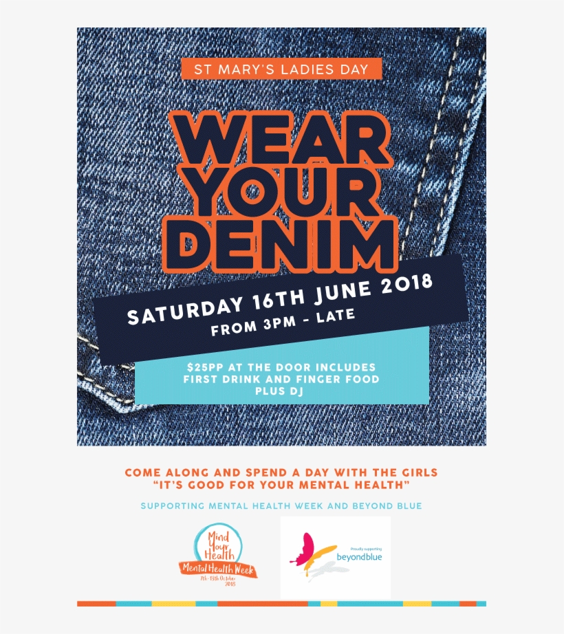 Ladies Day Wear Your Denim - Beyondblue, transparent png #7750263
