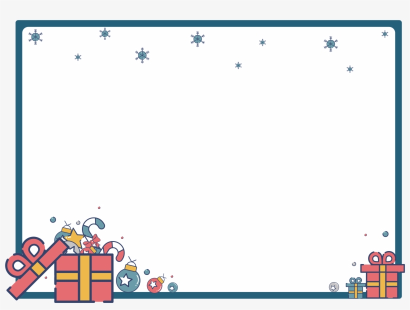 Mbe Style Gift Christmas Border Design Png And Vector - Display Device, transparent png #7750432