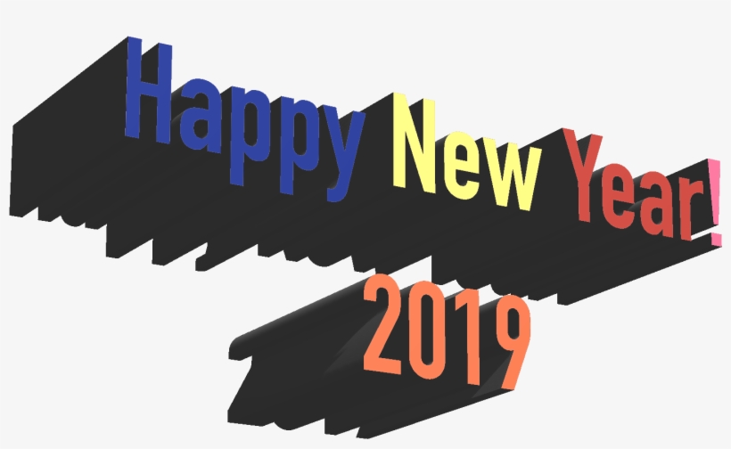 Happynew Year 2019 Dribbble Image 2019 Digital Art - Graphic Design, transparent png #7750440