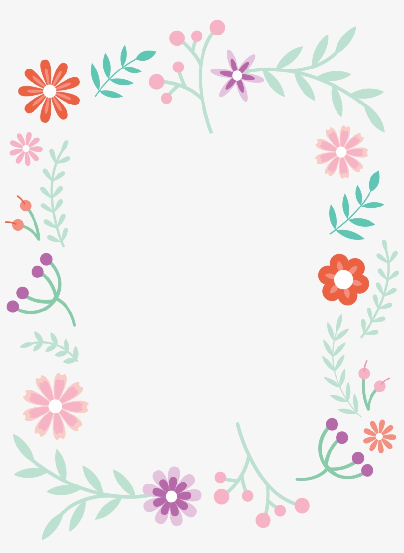 Collection Of Free Transparent Download On Ubisafe - Cute Border Flower Design, transparent png #7750601