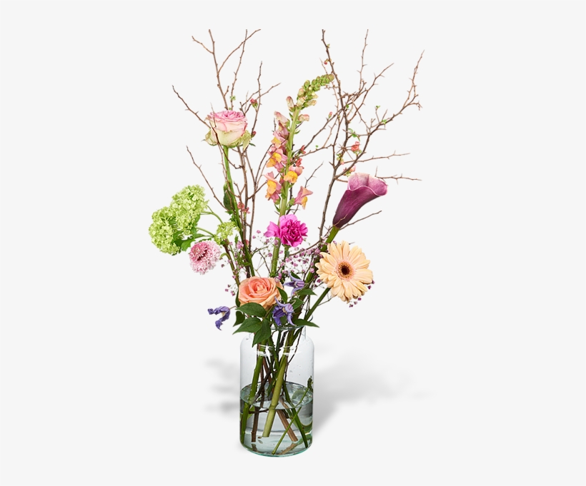 Bouquet Mandy Large - Bos Bloemen In Vaas, transparent png #7751001