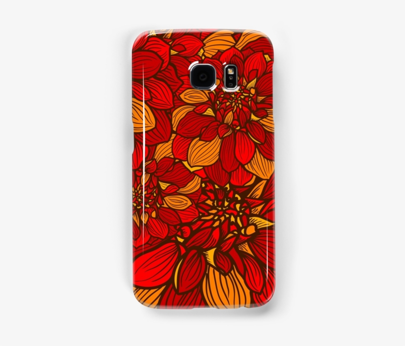 Floral Heart Made With Dahlia Flowers, Orange Background, transparent png #7751090