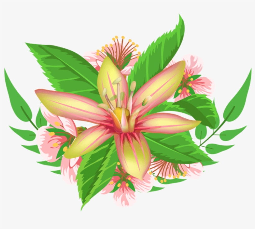 Free Png Download Yellow Flower Decorative Element - Portable Network Graphics, transparent png #7751922