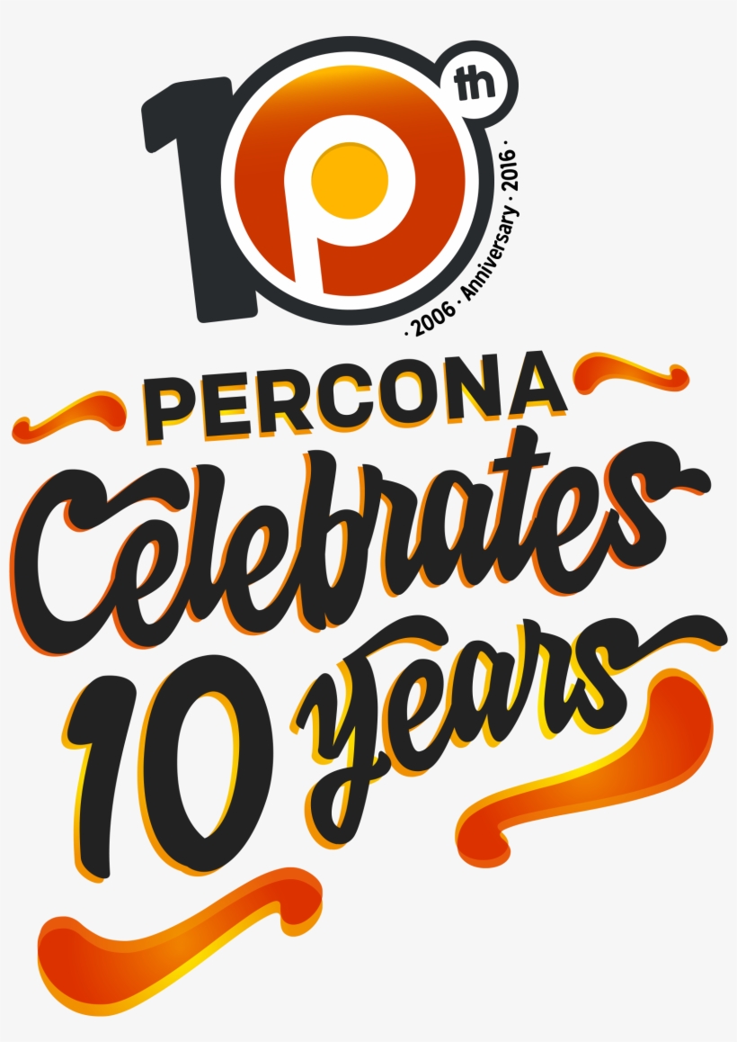 10th Anniversary Percona - Illustration, transparent png #7752070