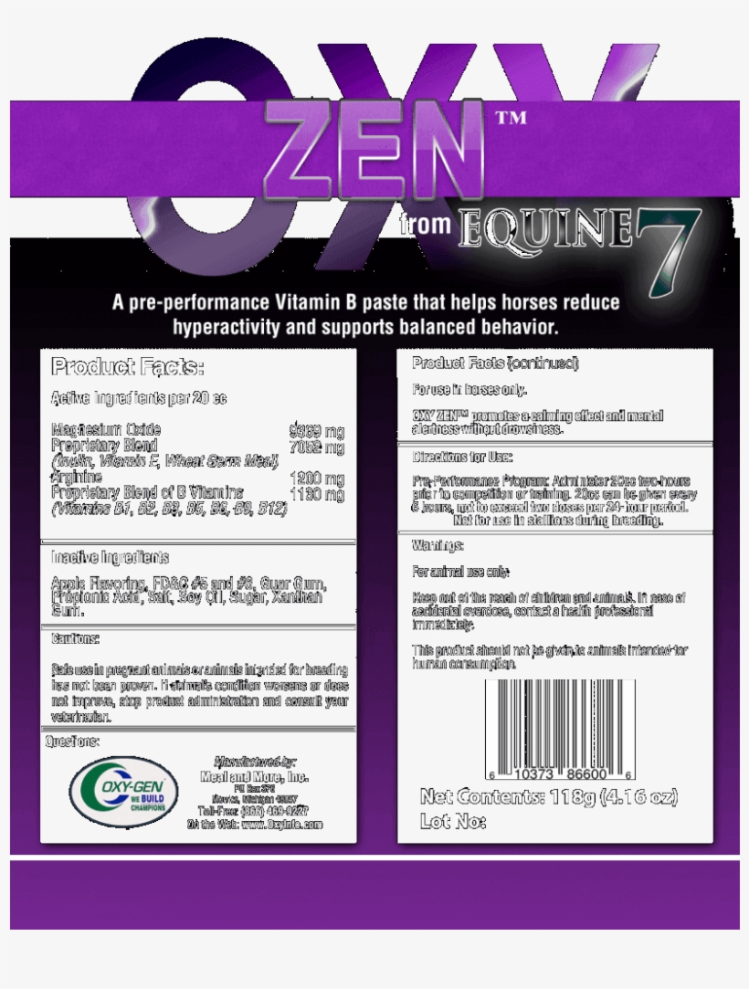 Oxy Zen Paste - Poster, transparent png #7752473