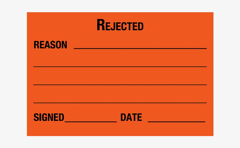 Brady Quality Assurance Label Rejected - Enrique Walker, transparent png #7752519