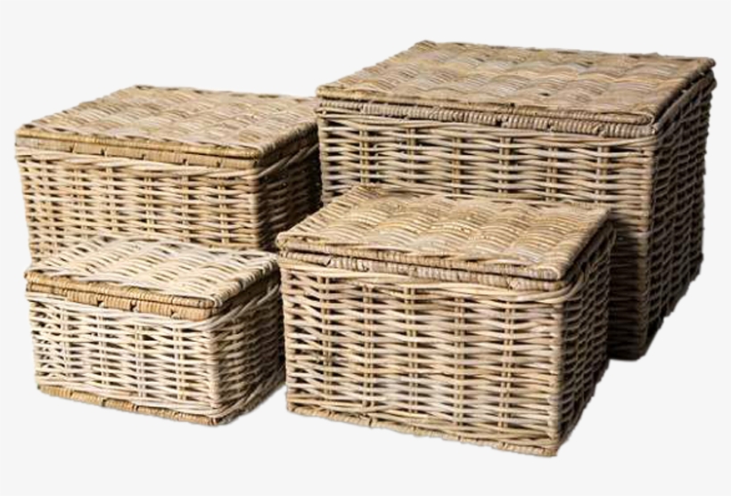 Sempre Basket With Cover - Wicker, transparent png #7752779