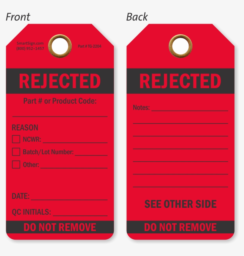 Rejected Do Not Remove Qa Approved Tag - Mobile Phone Case, transparent png #7752974