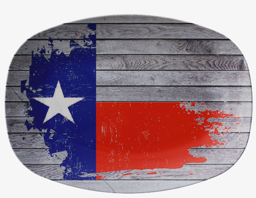 Painted Texas Flag On Wood Printed On Thermosaf Serving - Flag Of The United States, transparent png #7754686
