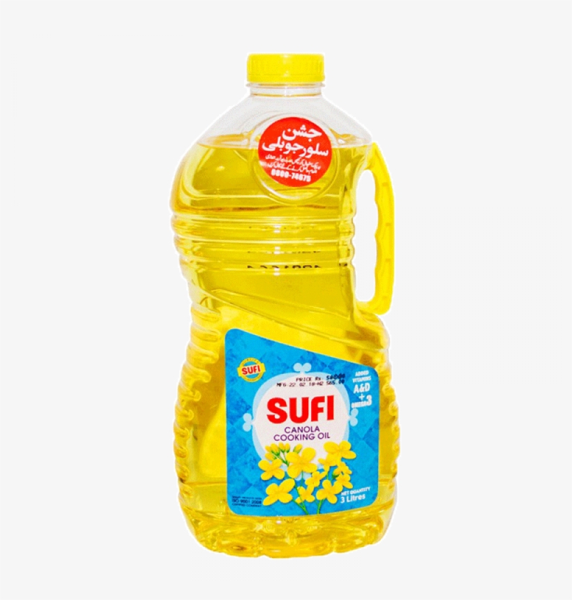 Sufi Canola Cooking Oil Bottle 3 Ltr - Cooking Oil Bottle Png, transparent png #7755139