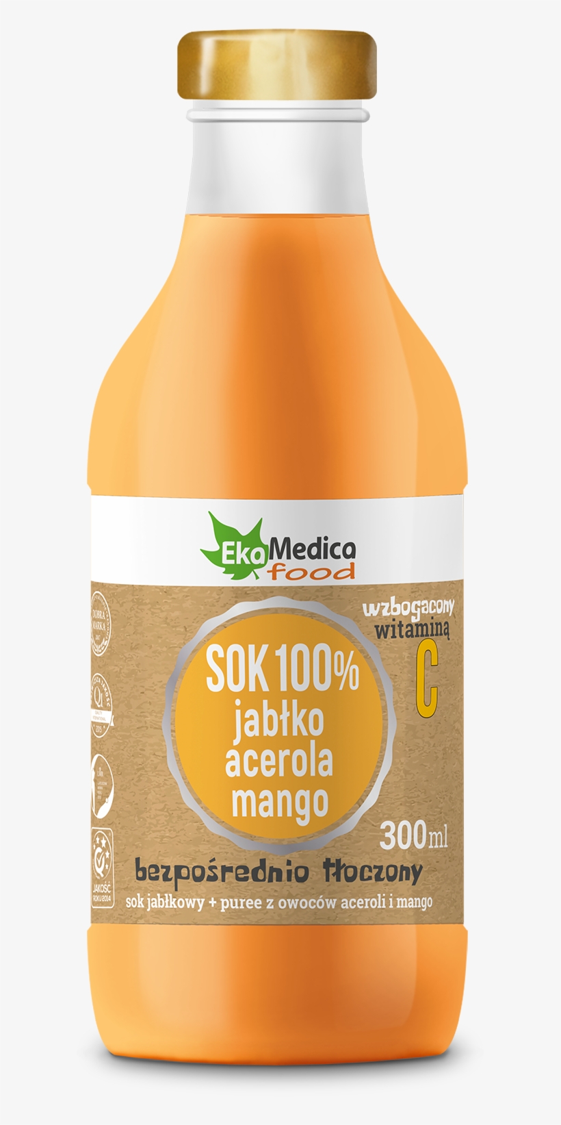 Apple Acerola Mango Juice 350ml - Bottle, transparent png #7755185