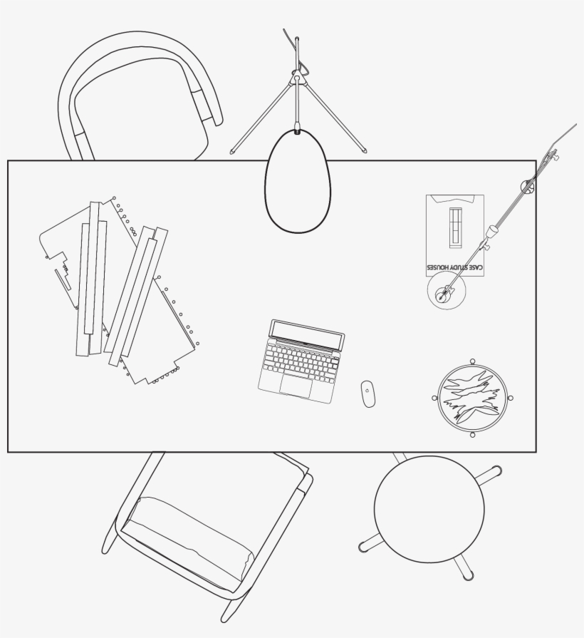 Desk Top View Dwg - Sketch, transparent png #7755416