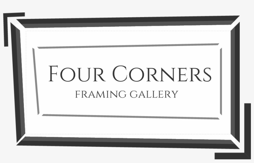 Four Corners Framing Gallery Sign Free Transparent PNG Download