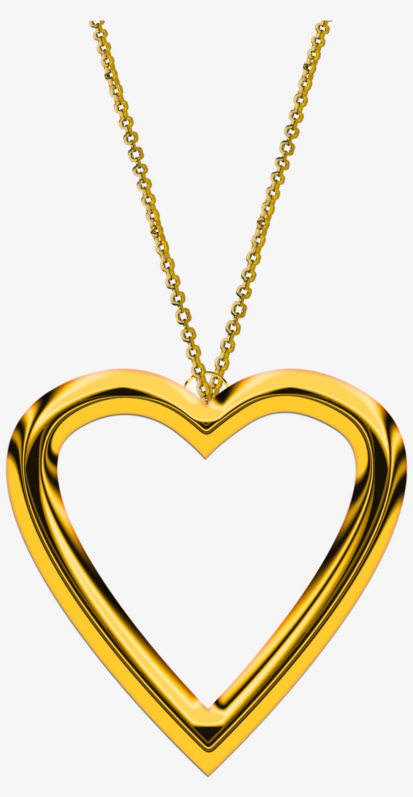 Second Hand Collections Of Gold Jewellery Are The Ideal - Gold Heart Pendant Png, transparent png #7756848