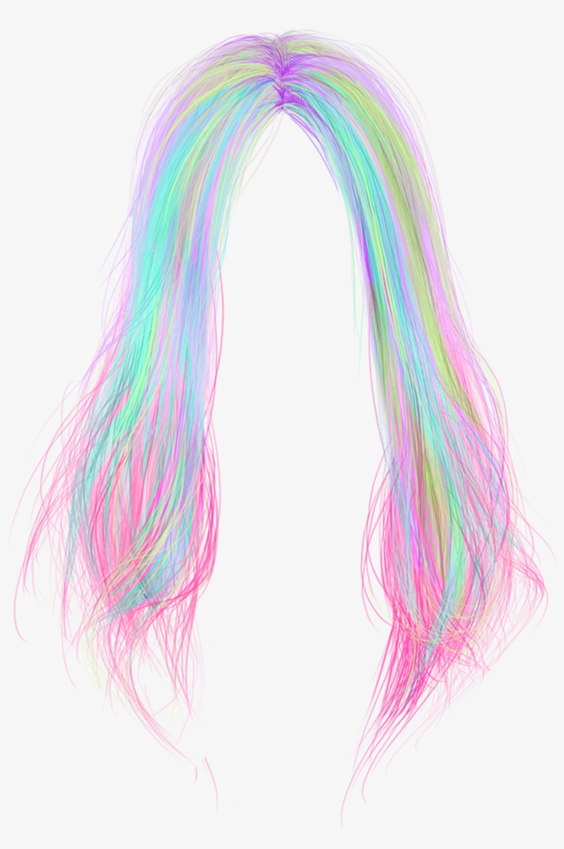 Colours Hair Png Png Picsart Edits Hair - Lace Wig, transparent png #7757143